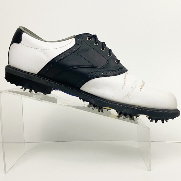 Footjoy Black‎ And White Golf Shoes Size 9.5 - Picture 6 of 9
